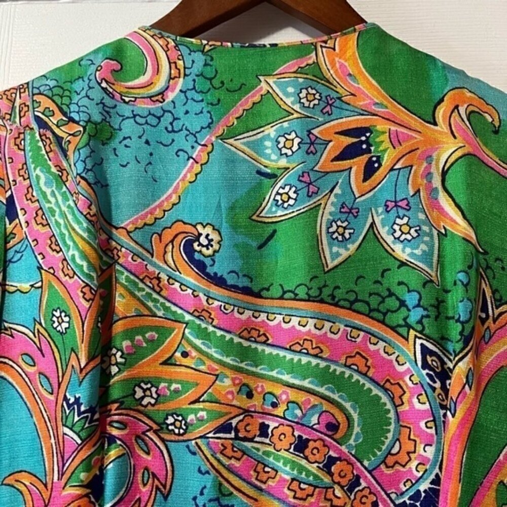 Vintage Keyloun Maxi Dress, Zip Front Size 12. - Picture 3 of 16